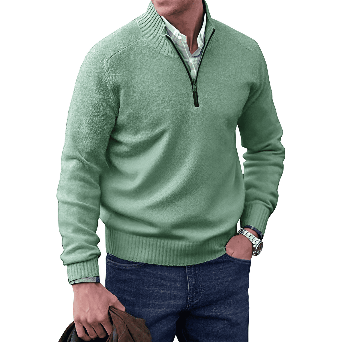 Elegant Autumn Zip Sweater
