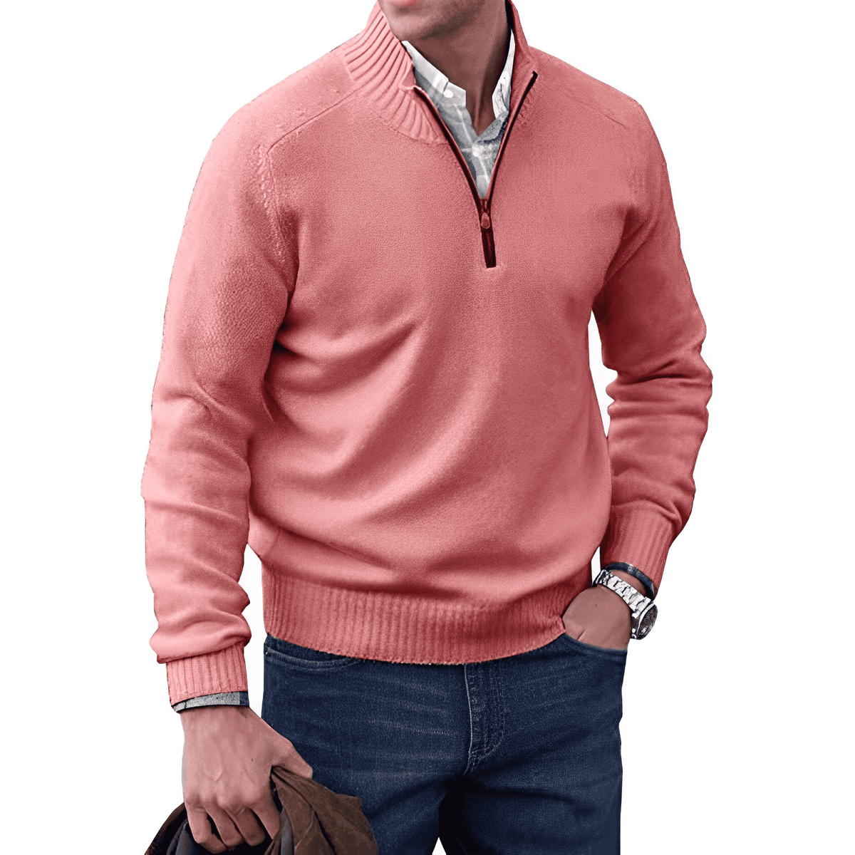 Elegant Autumn Zip Sweater