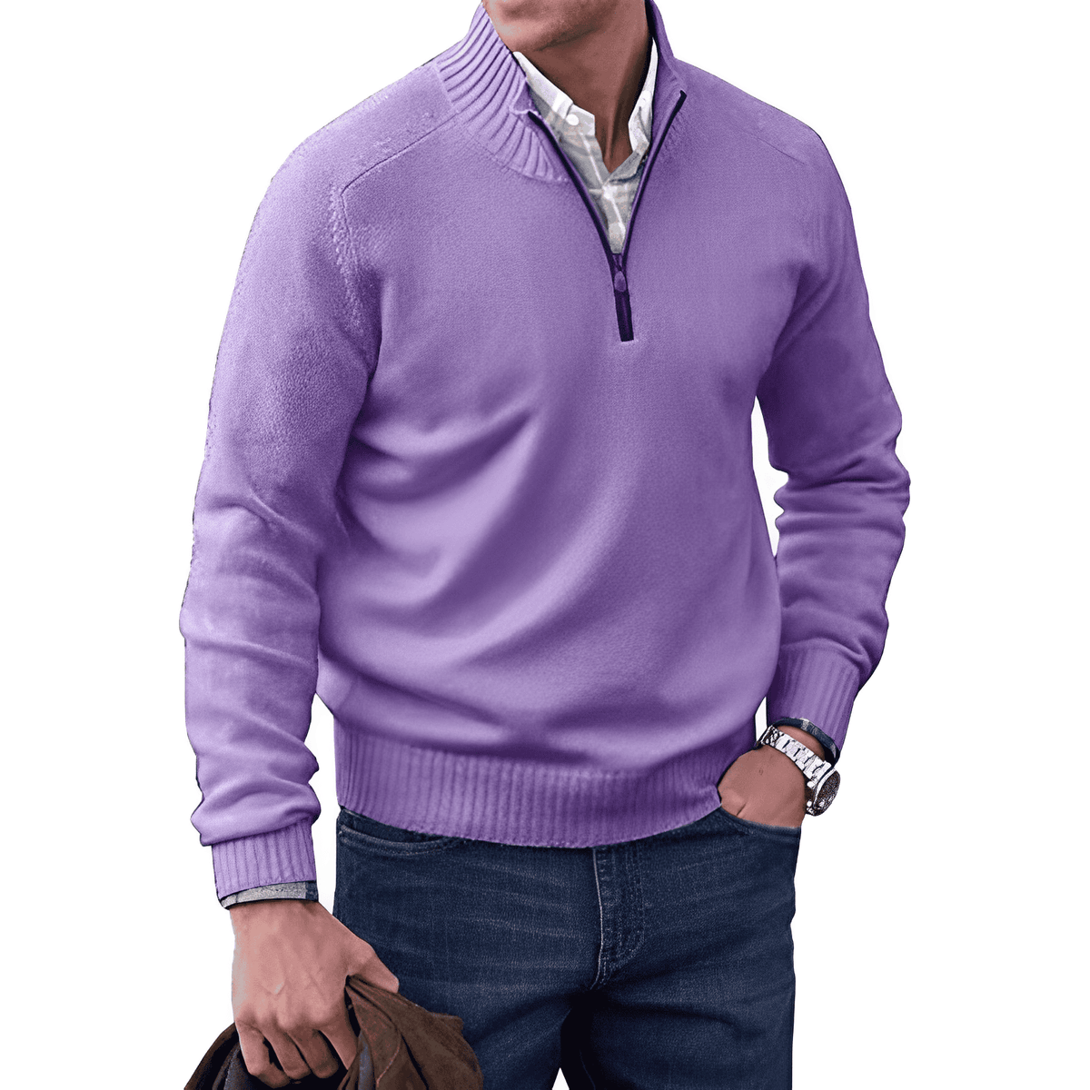 Elegant Autumn Zip Sweater