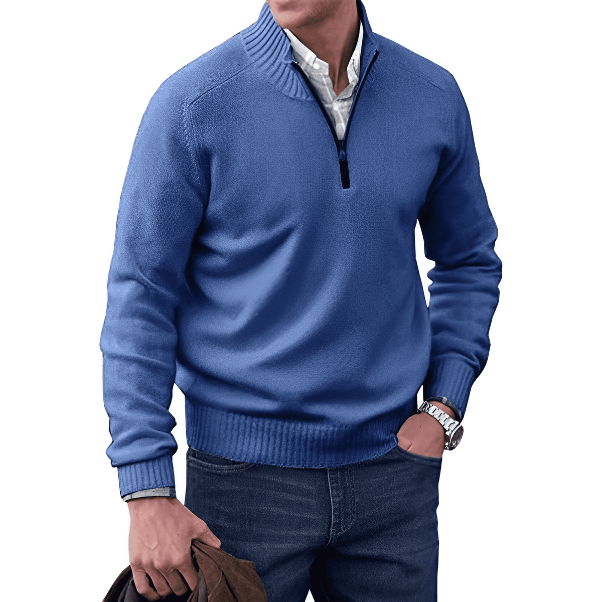 Elegant Autumn Zip Sweater