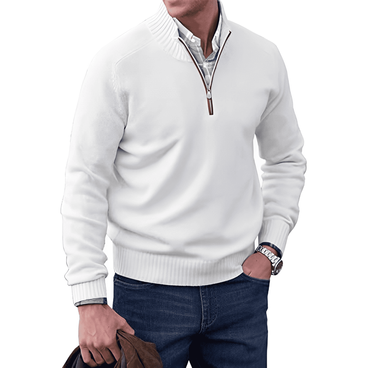 Elegant Autumn Zip Sweater