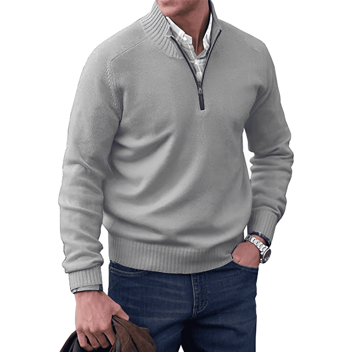 Elegant Autumn Zip Sweater