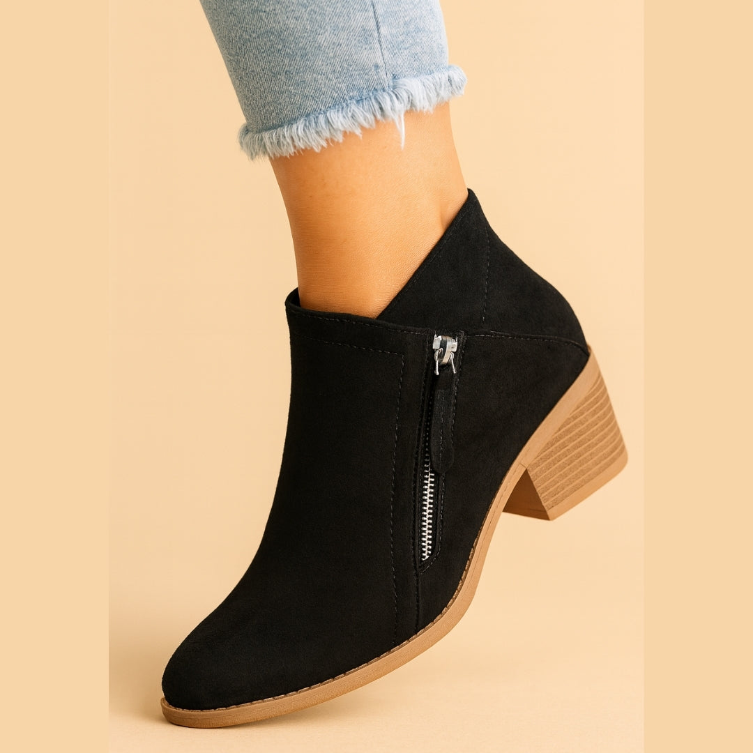 Elegant Block Heel Ankle Boots