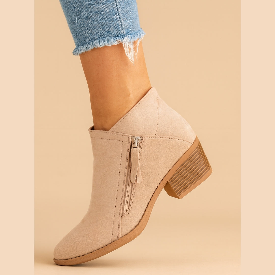 Elegant Block Heel Ankle Boots