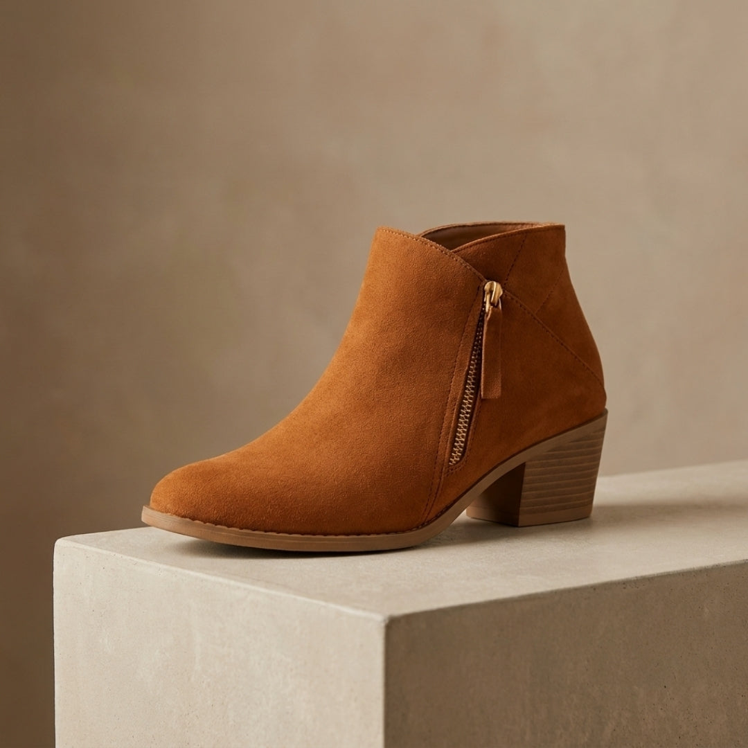 Elegant Block Heel Ankle Boots