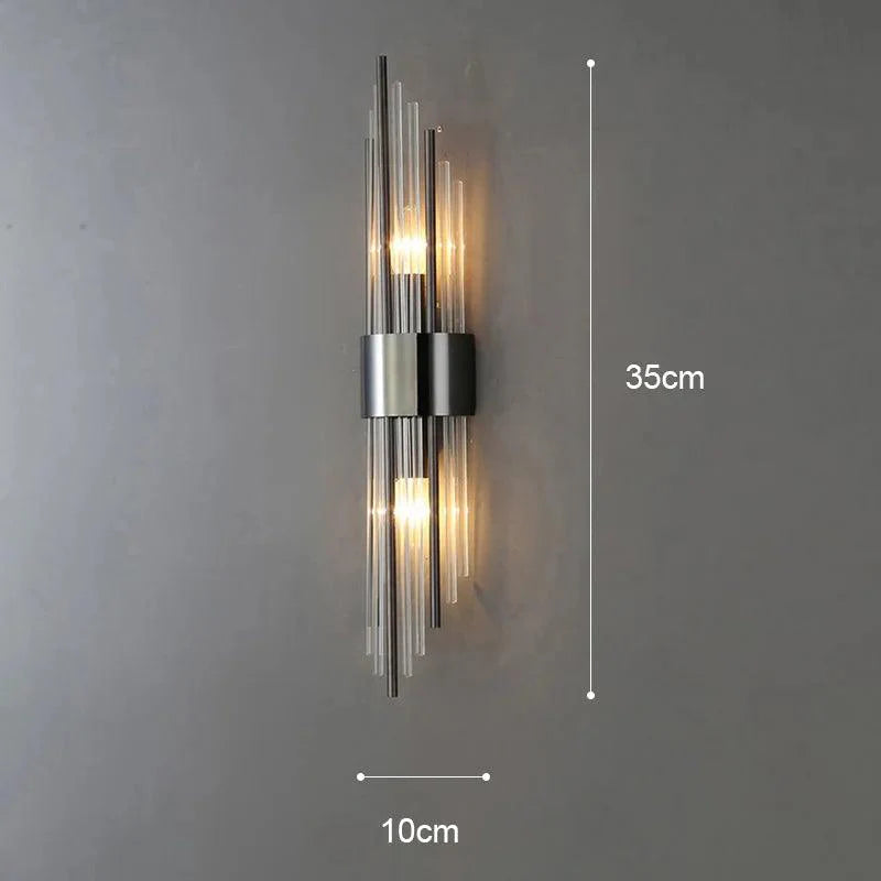 Elegant Crystal Wall Sconce with LED