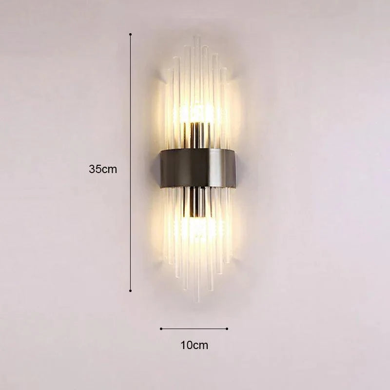 Elegant Crystal Wall Sconce with LED