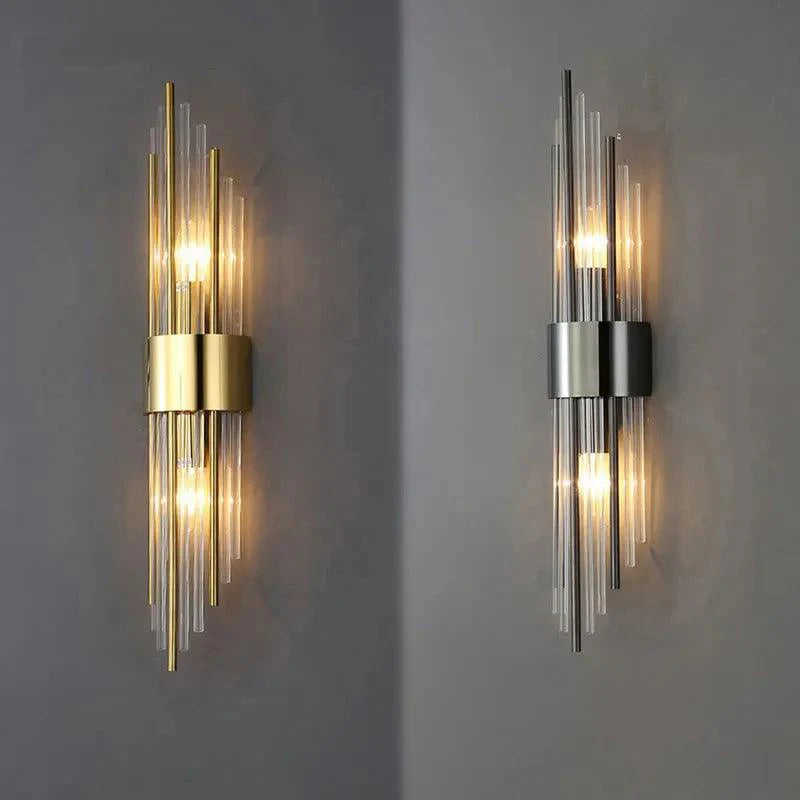 Elegant Crystal Wall Sconce with LED