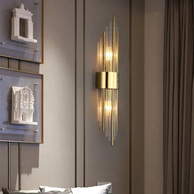 Elegant Crystal Wall Sconce with LED