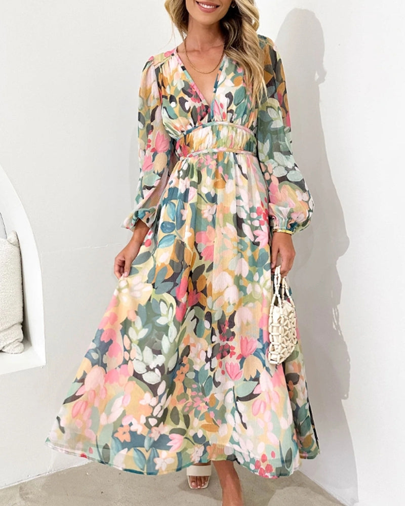 Elegant Floral Maxi Dress