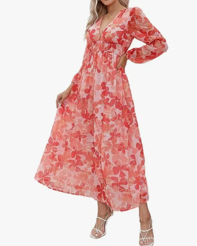 Elegant Floral Maxi Dress