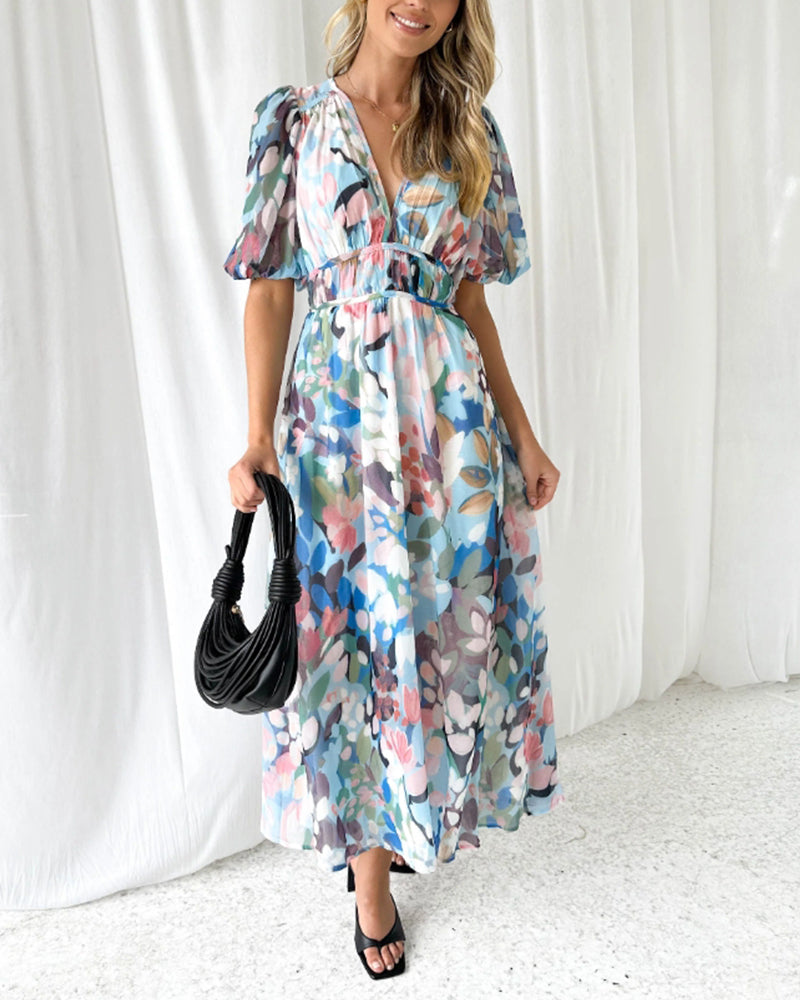Elegant Floral Maxi Dress