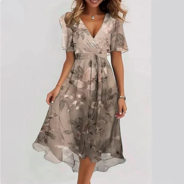 Elegant Flowy Floral Summer Dress