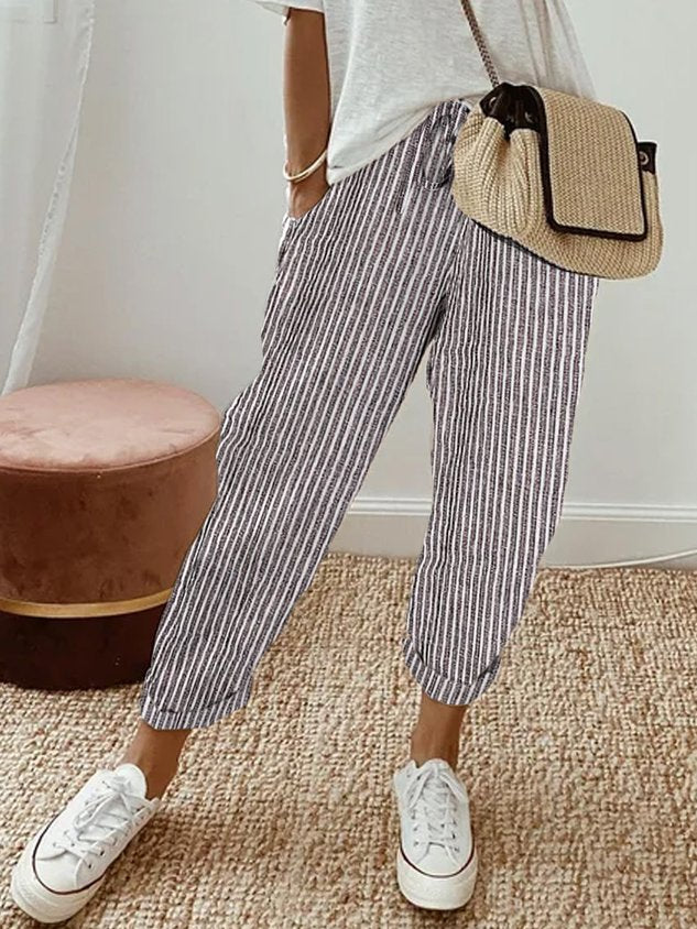 Elegant High-Waisted Breathable Moisture-Wicking Trousers