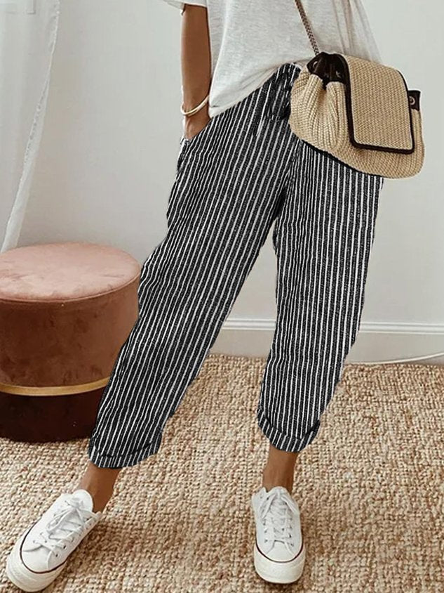 Elegant High-Waisted Breathable Moisture-Wicking Trousers