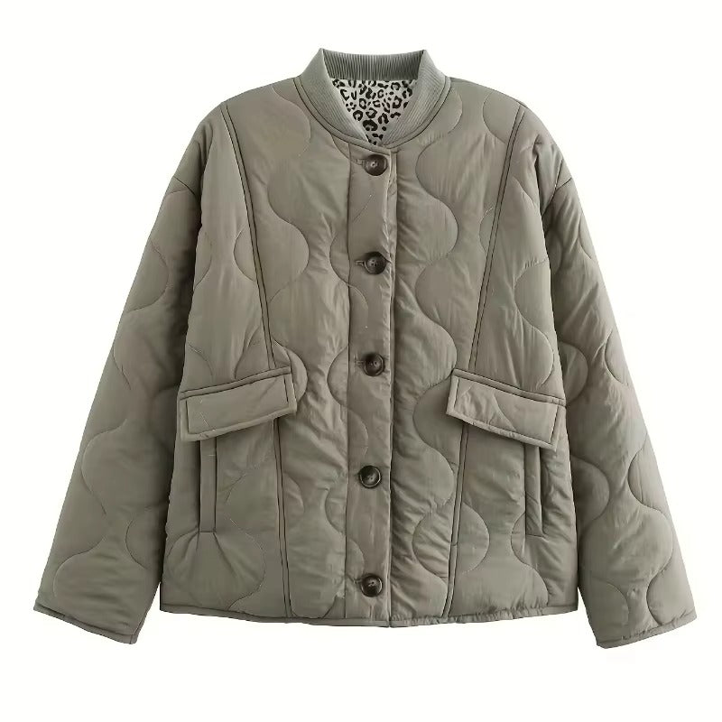 Elegant Leopard-Lined Jacket - Chic and Modern
