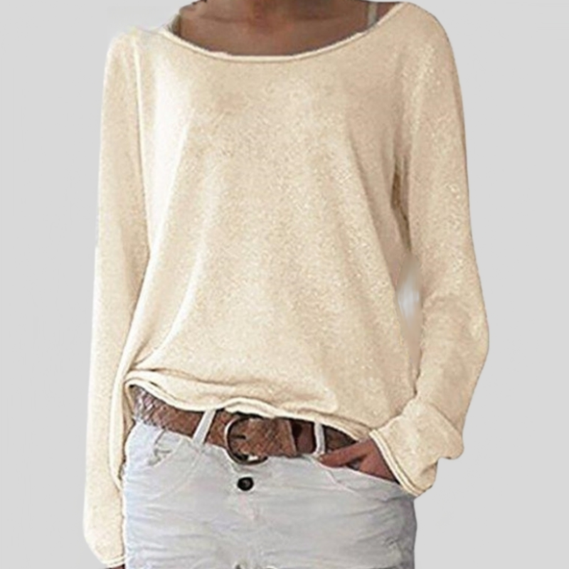Elegant Lightweight Round-Neck Autumn Sweater