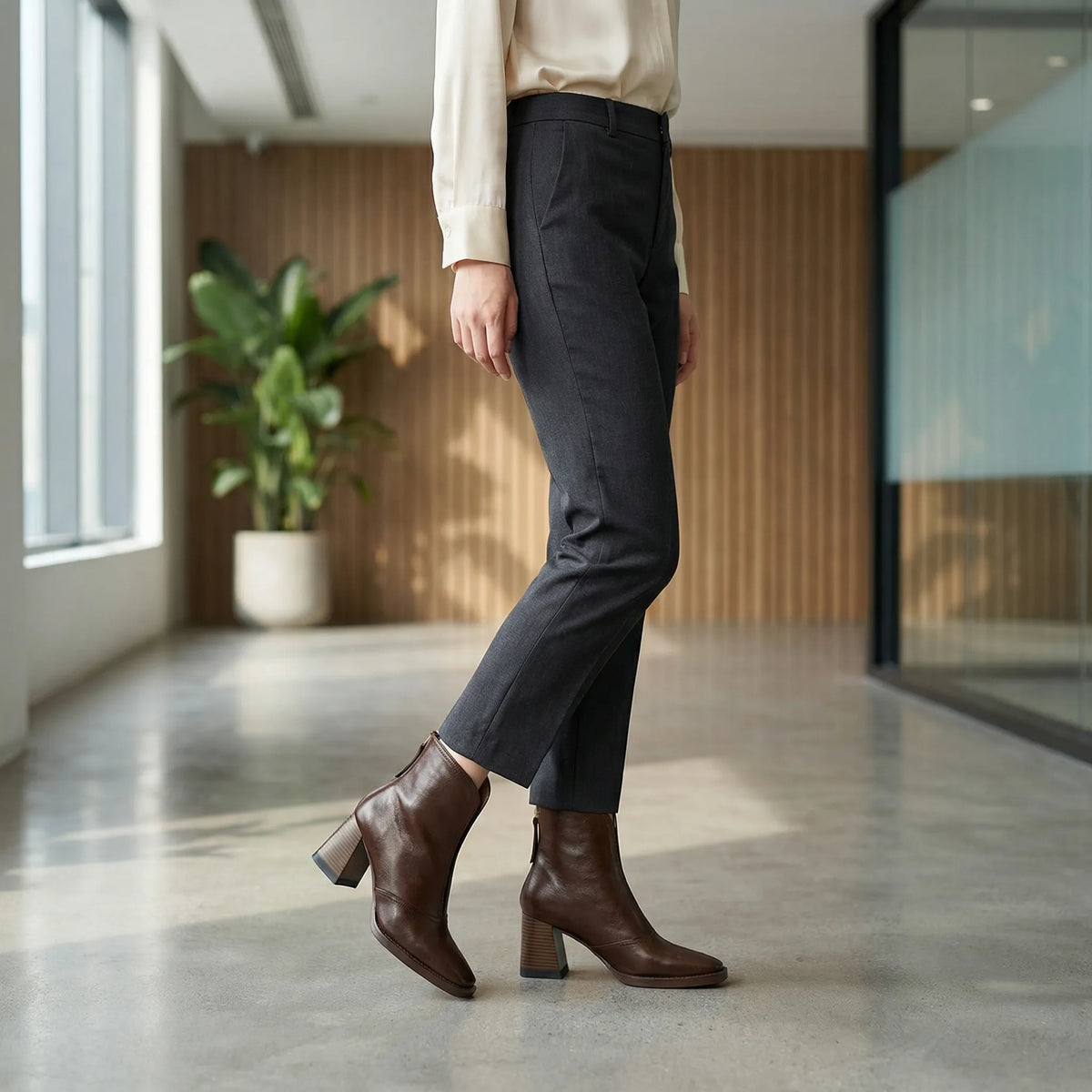 Elegant Mid-Heel Ankle Boots