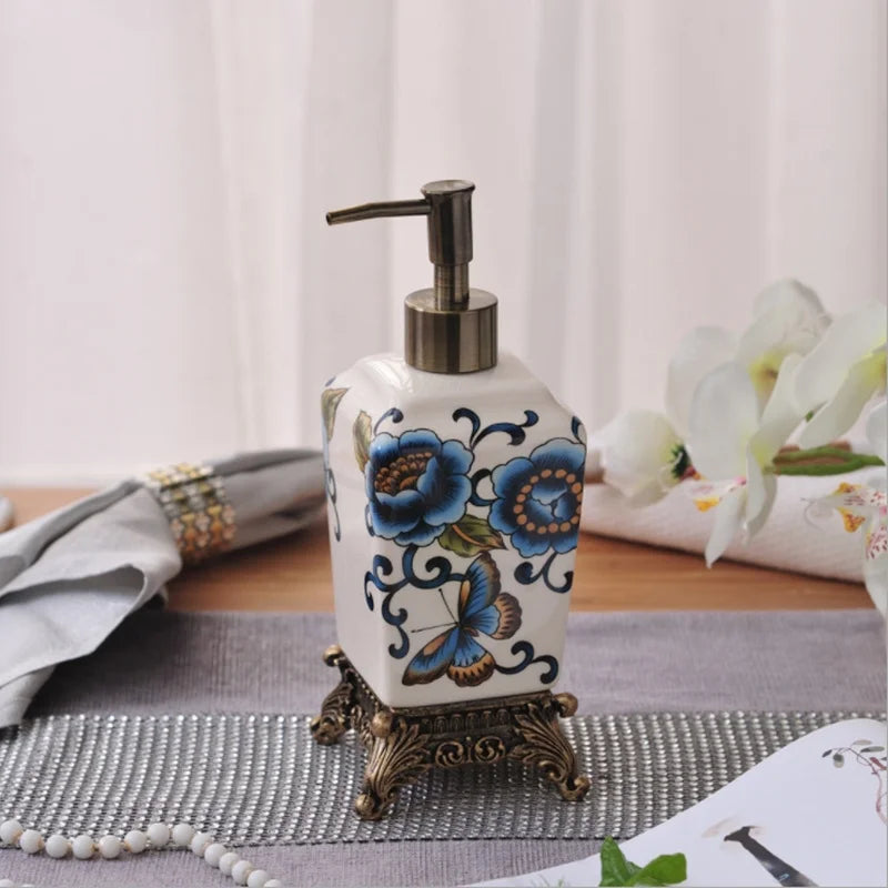 Elegant Resin Bathroom Soap Dispenser – Modern Liquid Soap Container with Stylish Design