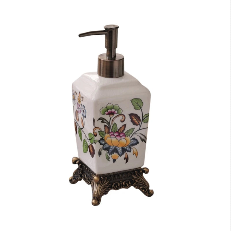Elegant Resin Bathroom Soap Dispenser – Modern Liquid Soap Container with Stylish Design