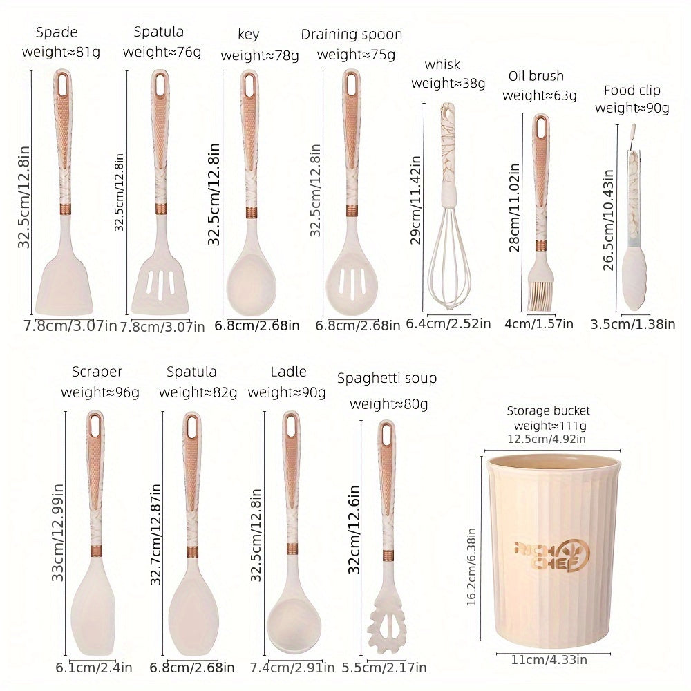 Elegant Silicone Kitchen Utensil Set