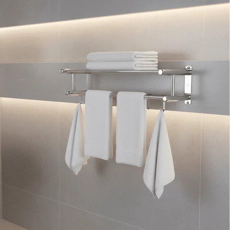 Elegant Space-Saving Stainless Steel Towel Rack