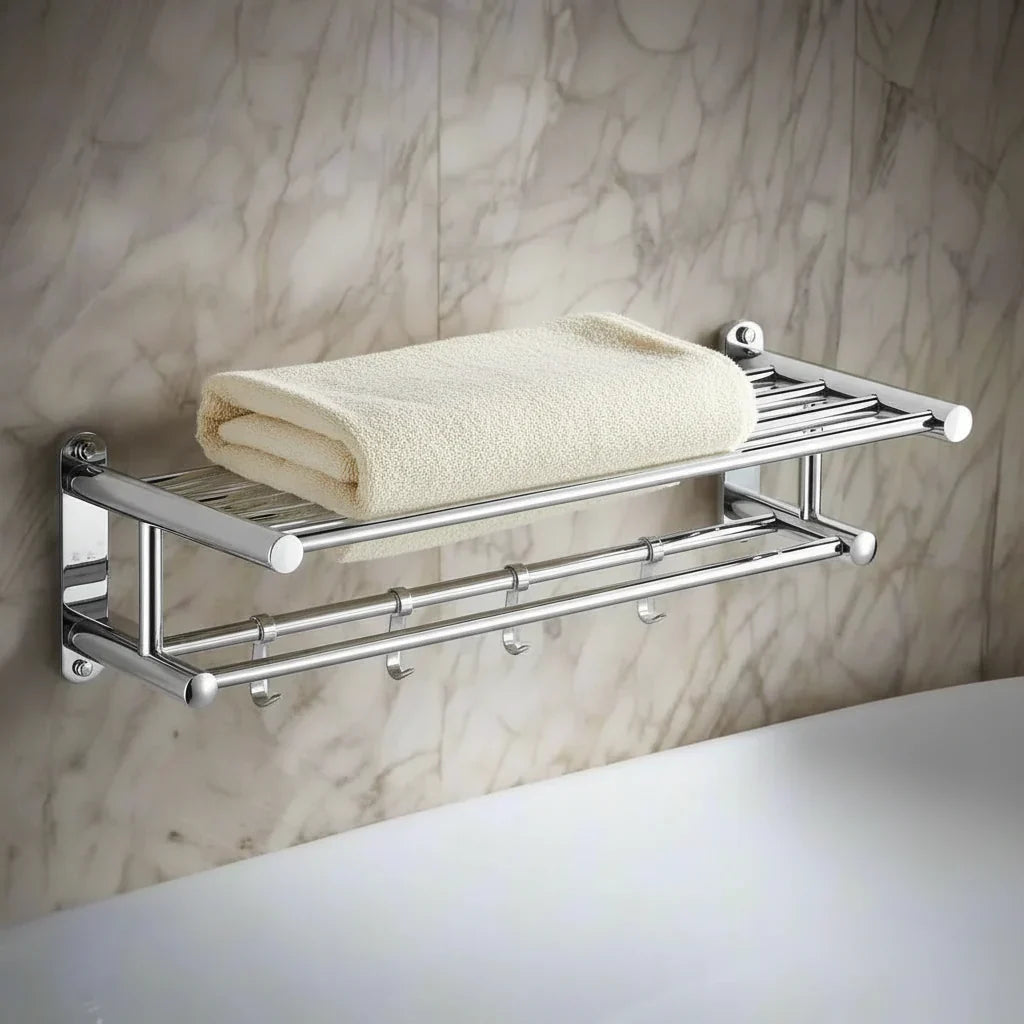 Elegant Space-Saving Stainless Steel Towel Rack