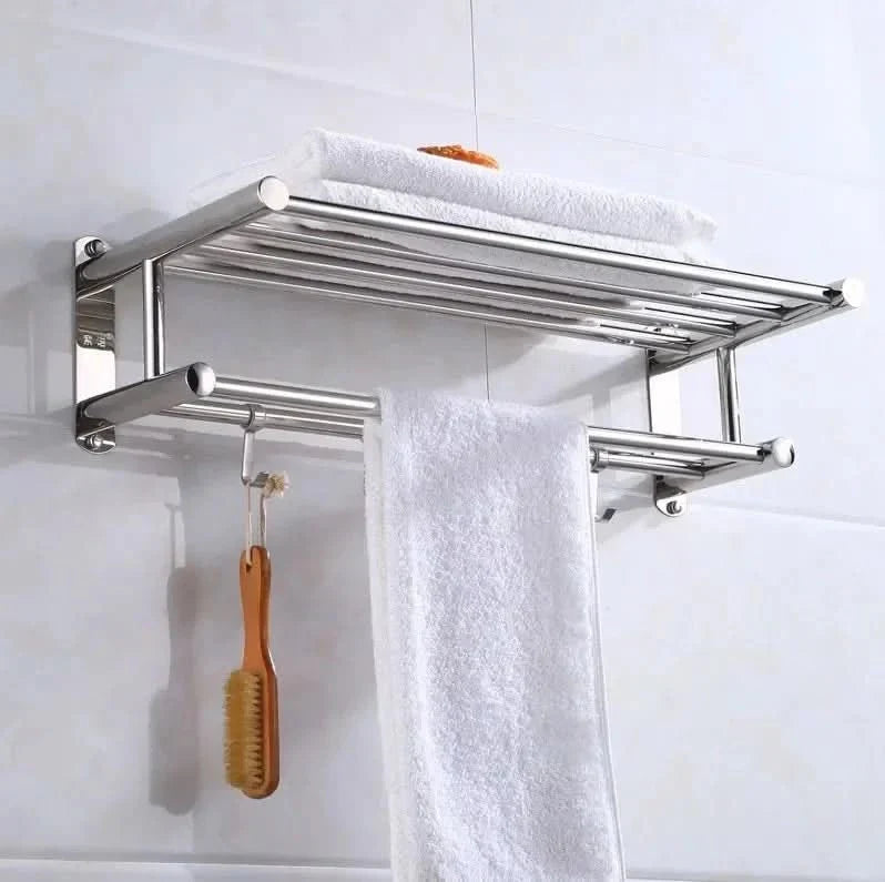 Elegant Space-Saving Stainless Steel Towel Rack