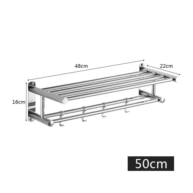Elegant Space-Saving Stainless Steel Towel Rack