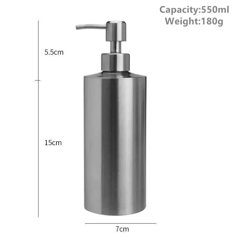 Elegant Stainless Steel Hand Pump Soap Dispenser