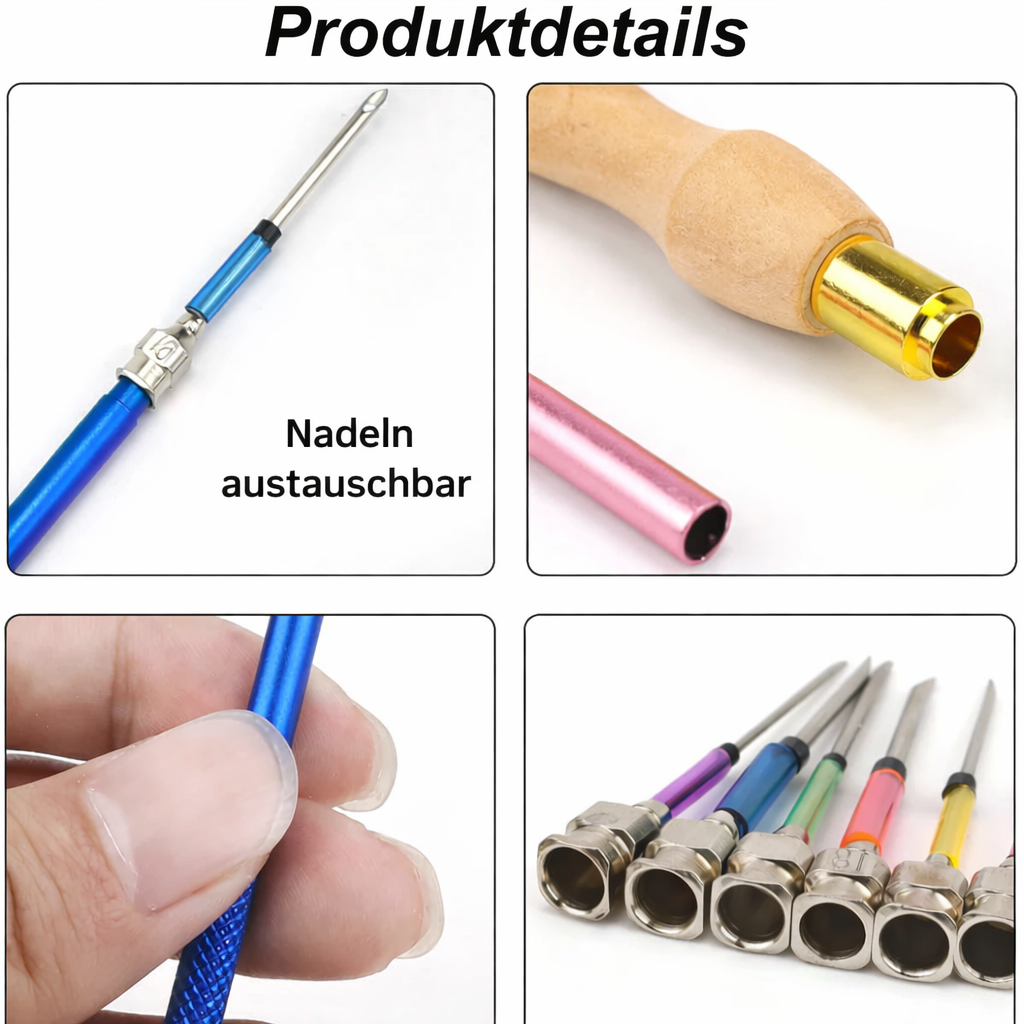Embroidery Ergonomic Punch Needle Set - Comfortable & Versatile