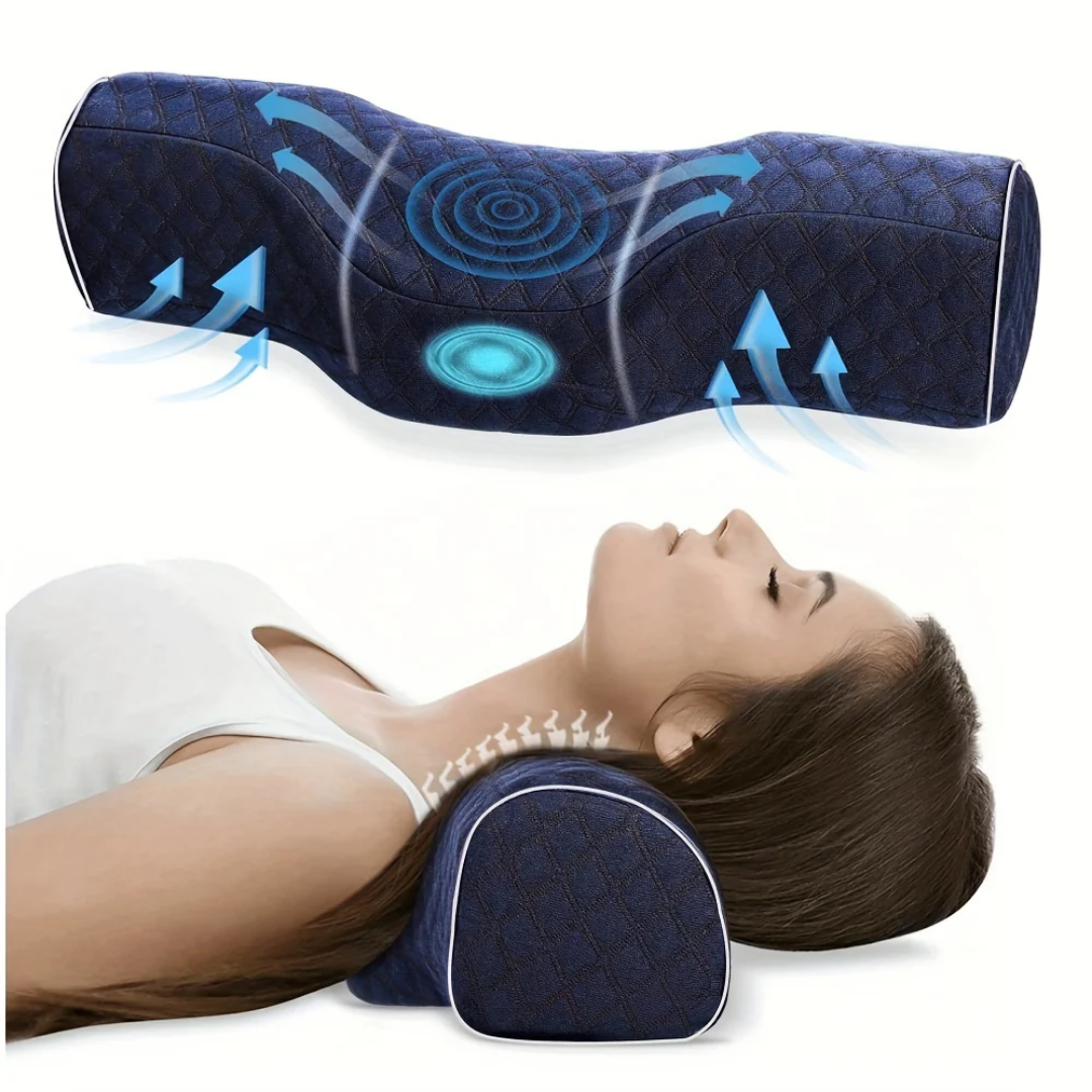 Ergonomic Memory Foam Neck Pillow for Sleeping