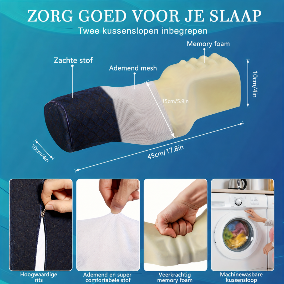 Ergonomic Memory Foam Neck Pillow for Sleeping