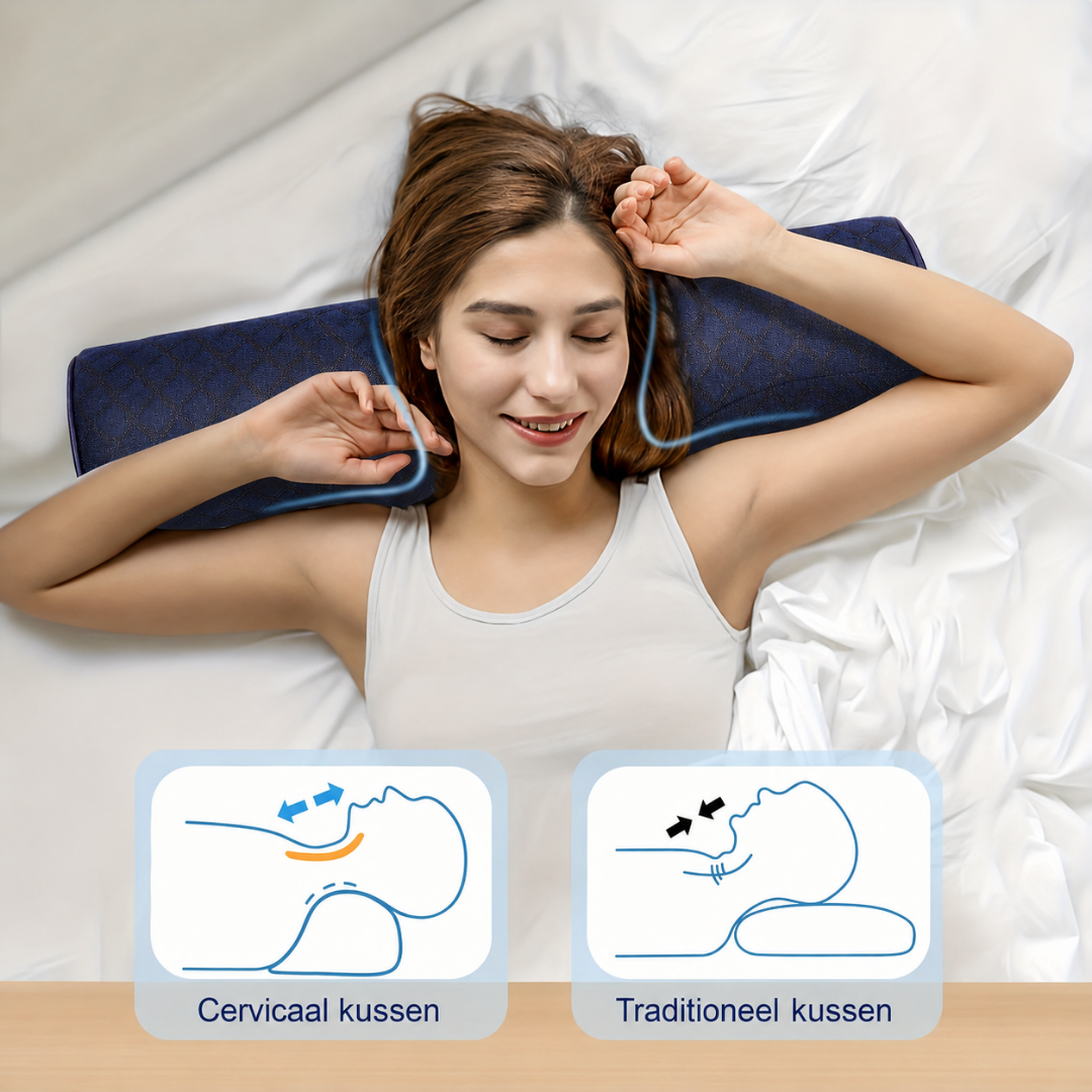 Ergonomic Memory Foam Neck Pillow for Sleeping