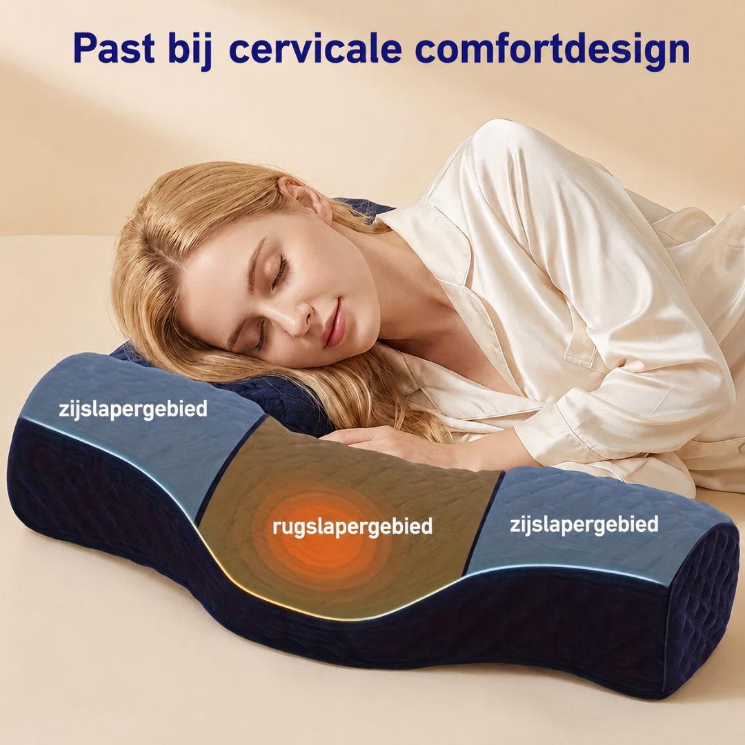 Ergonomic Memory Foam Neck Pillow for Sleeping