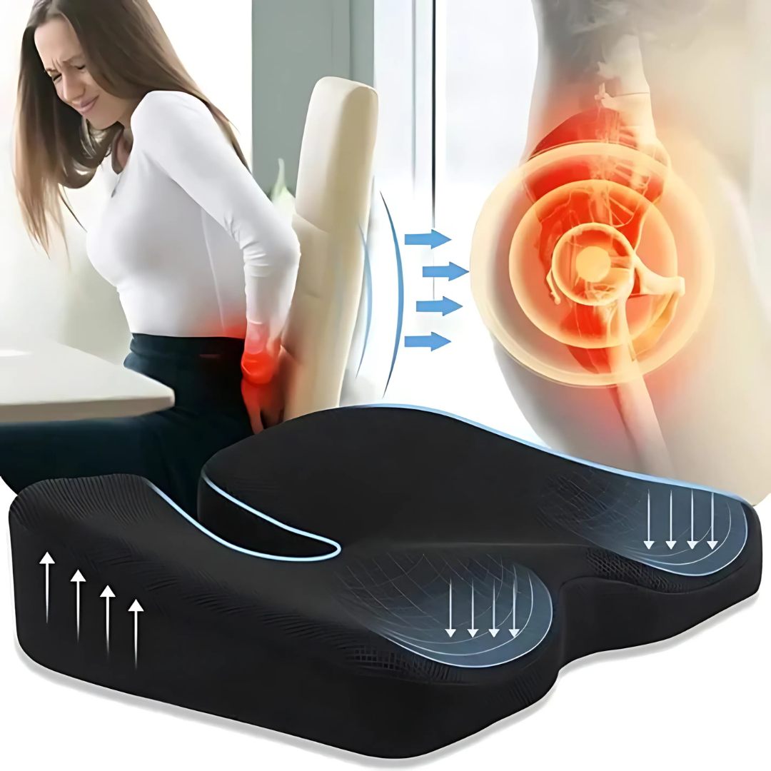 Ergonomic Memory Foam Seat and Coccyx Cushion