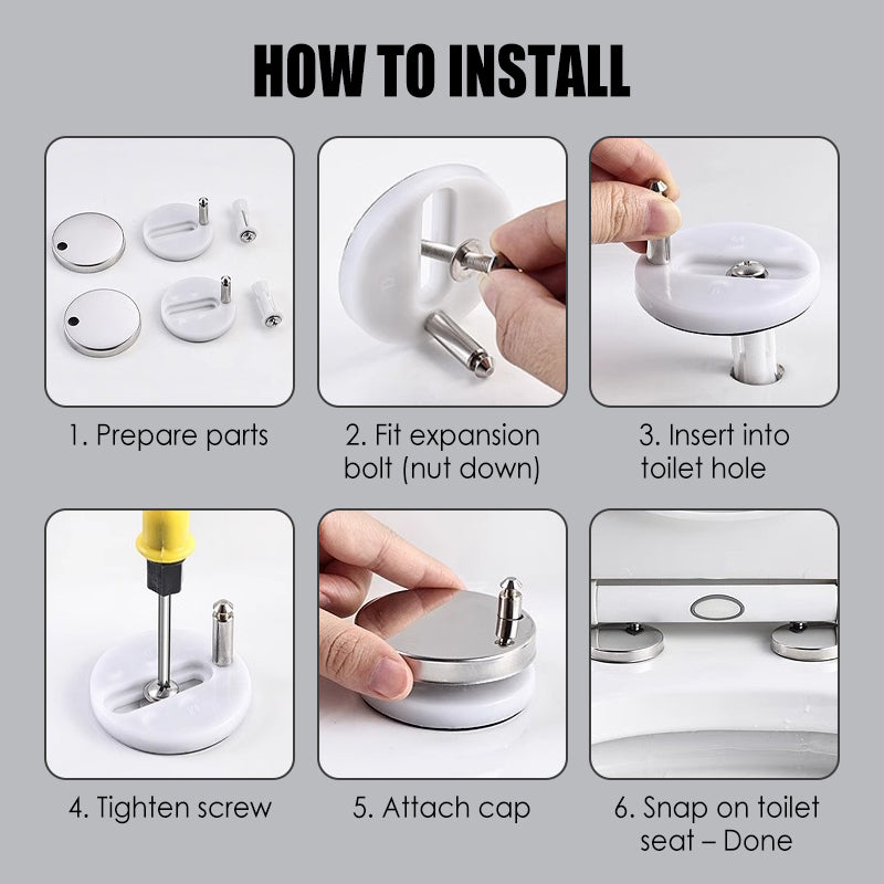 Expansion Toilet Seat Fixings