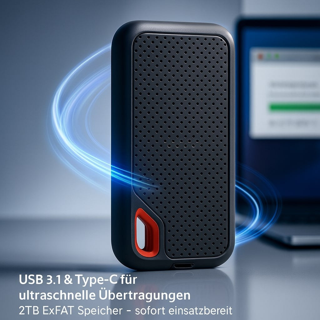 External SSD Hard Drive with 2 TB Storage