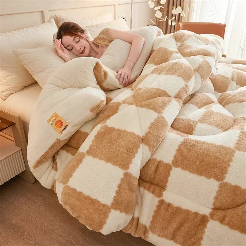 Extra-Thick Cozy Weighted Winter Quilt Blanket
