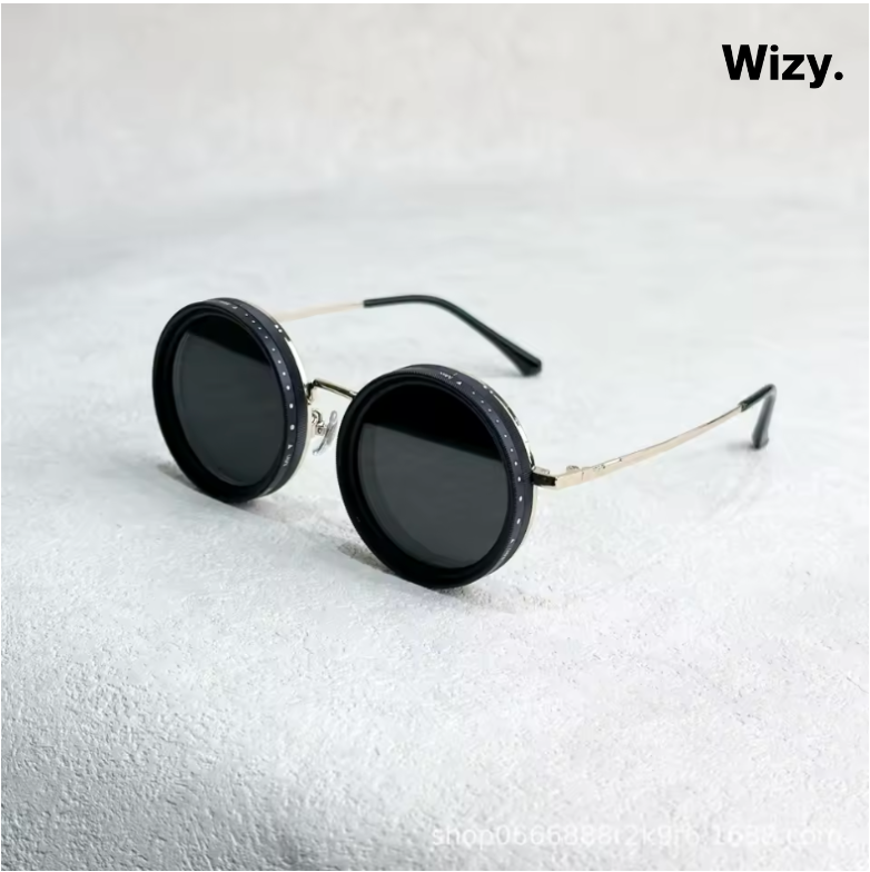 Fashion Sunglasses with Black Lenses - Stylish UV Protection