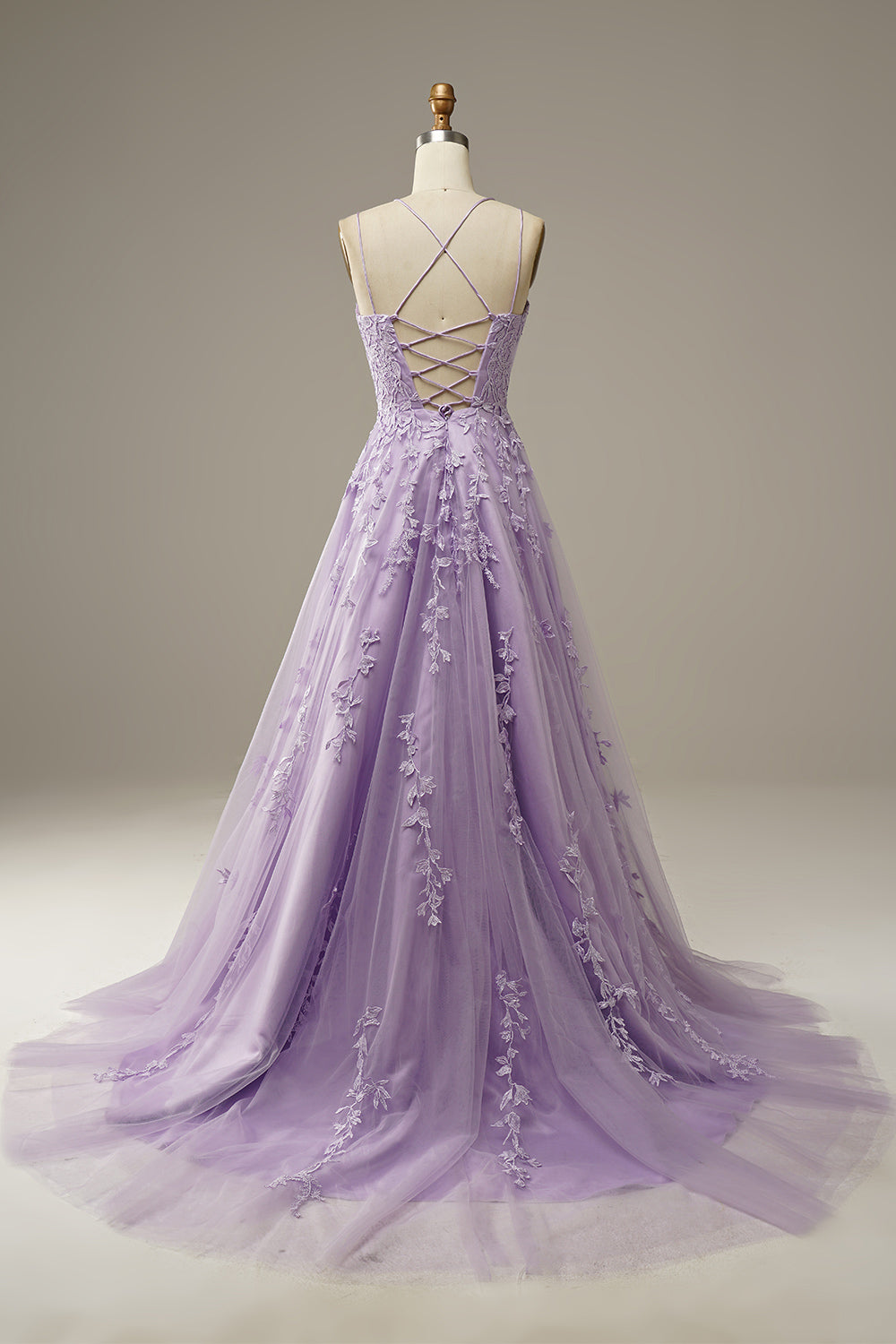 Fashionable Evening Gown with Appliqués