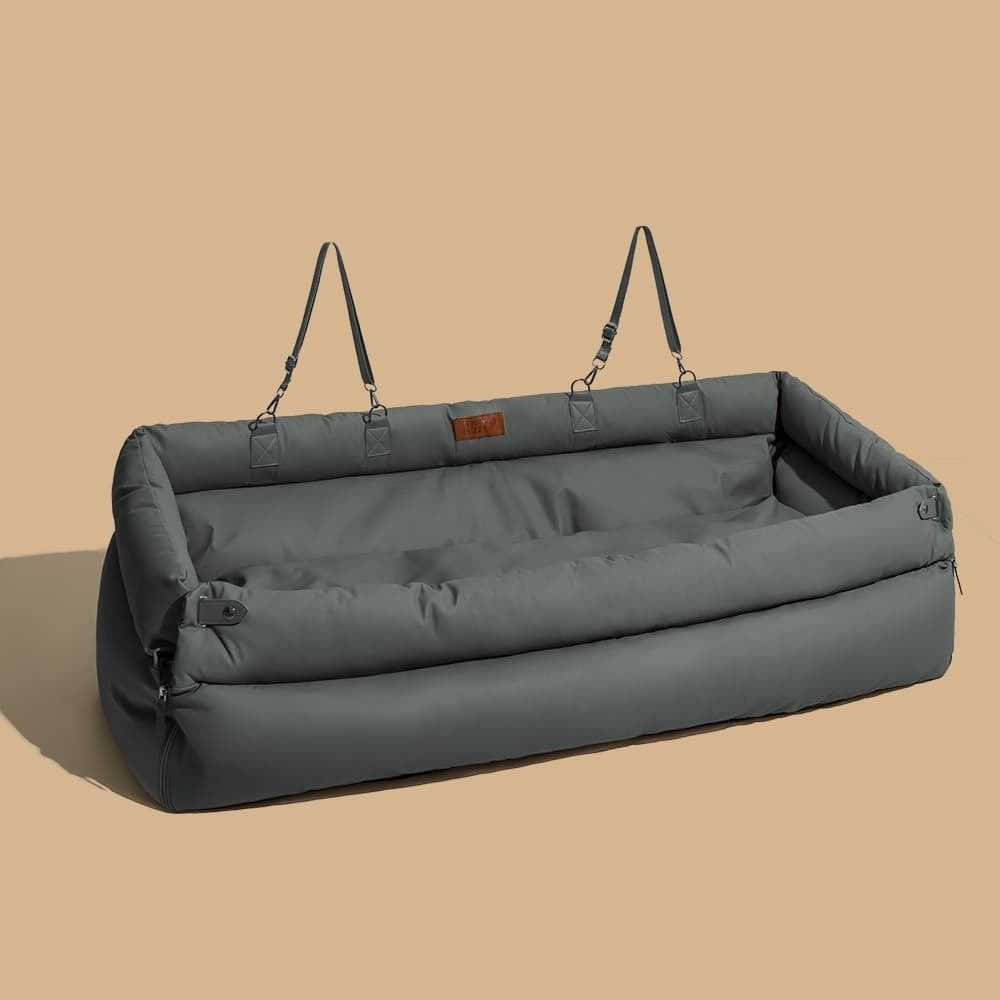Faux Leather Dog Car Seat Bed - Protection and Comfort