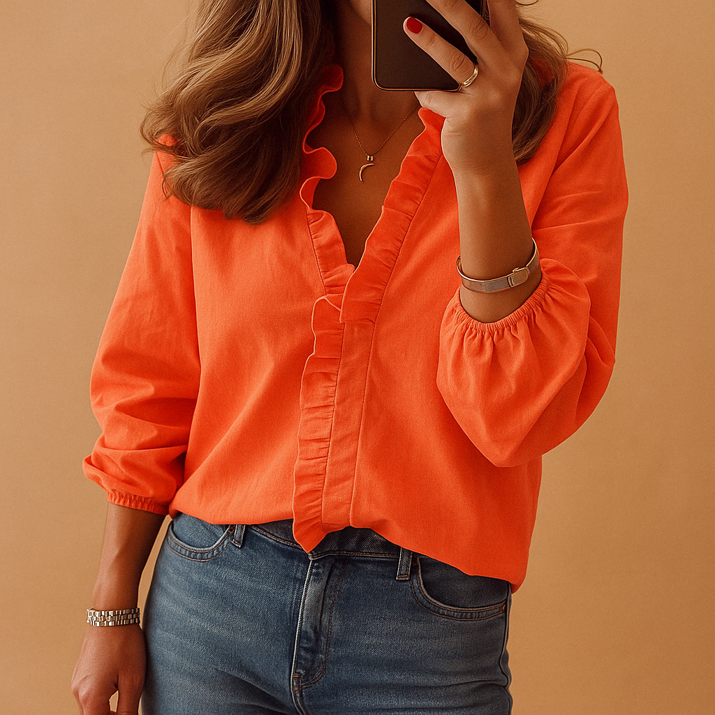 Feminine Ruffle Blouse – Casual & Chic