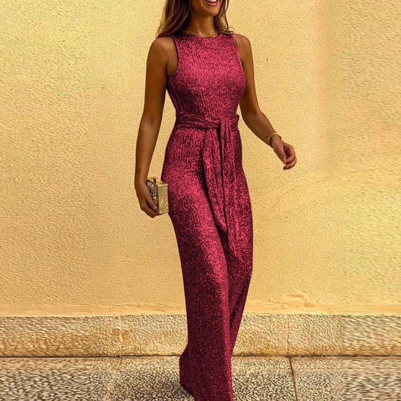 Festive Shiny Women’s Jumpsuit