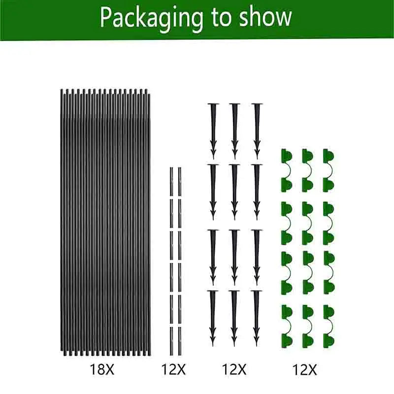 Fiberglass Garden Hoop Set for DIY Grow Tunnels, Raised Beds & Cold Frames - Rustproof & Reusable with Connectors Included