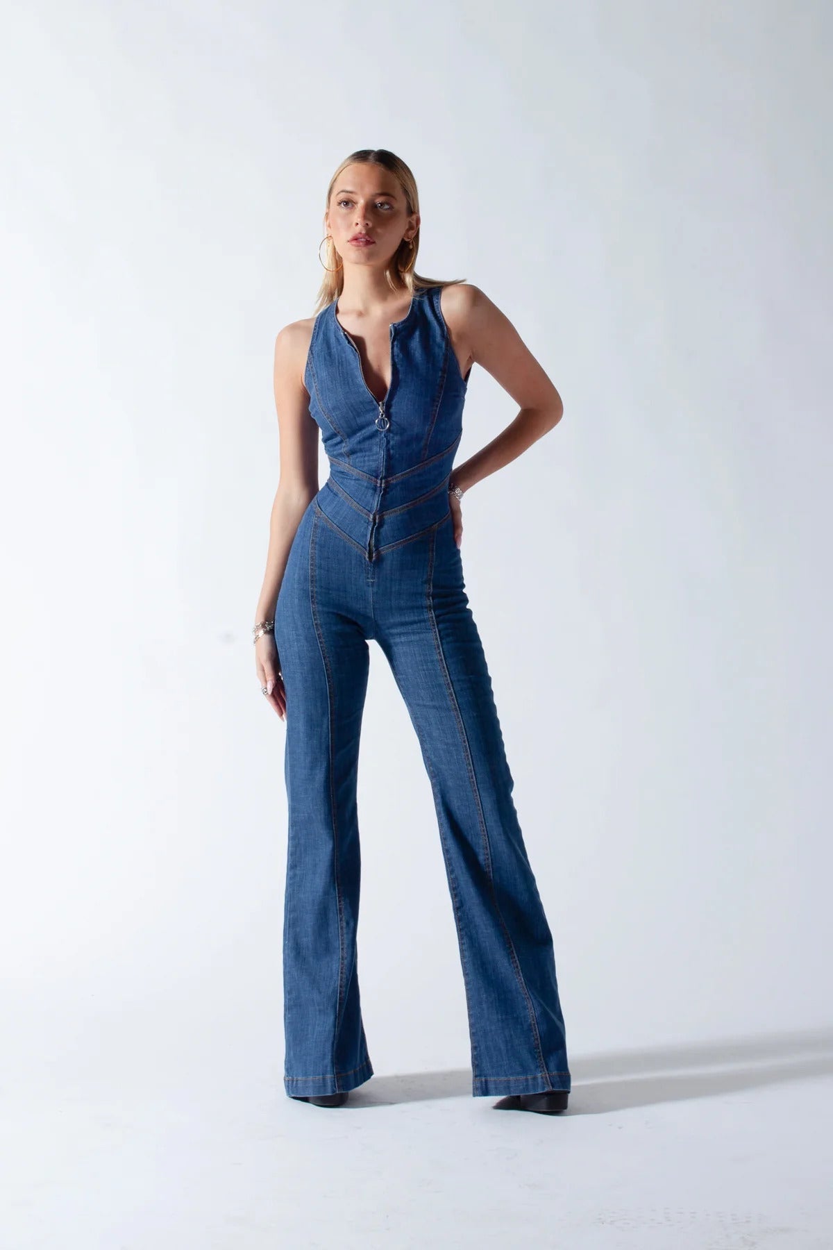 Fitted Sleeveless Jumpsuit