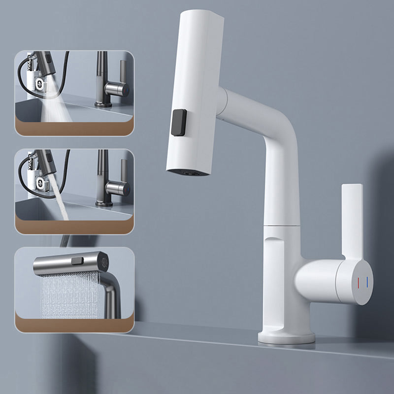 Flexible LED Kitchen and Bathroom Faucet with 360° Swivel, Pull-Out Hose and 5 Spray Modes