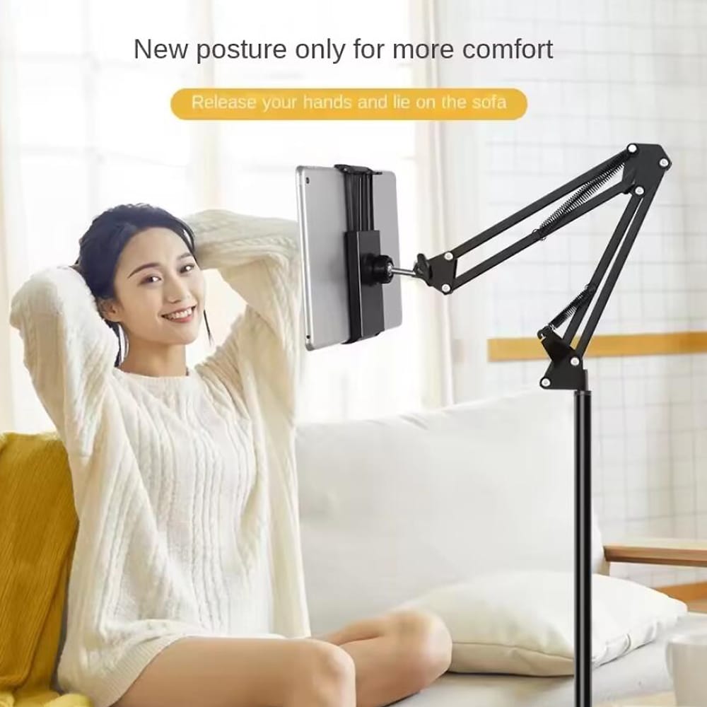 Floor Stand for Tablet and Smartphone - Adjustable and Stable