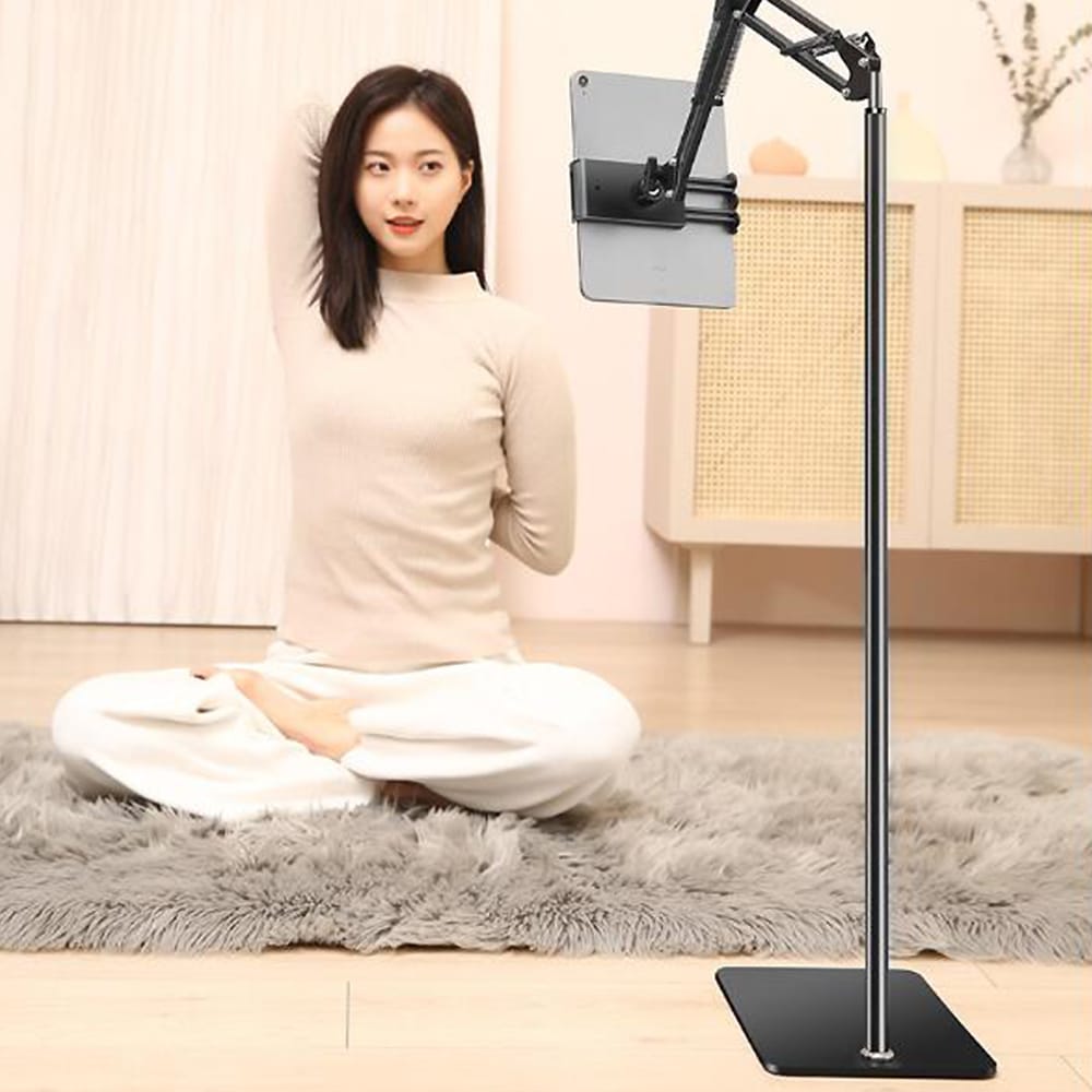 Floor Stand for Tablet and Smartphone - Adjustable and Stable