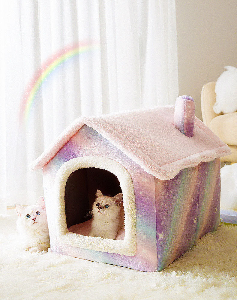 Fluffy Pet House | A Cozy & Warm Sleeping Spot for Your Pet